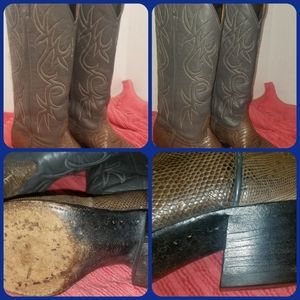 VERY GOOD CONDITION PRE-OWNED J CHISHOLM  WESTERN BOOTS SIZE 6M